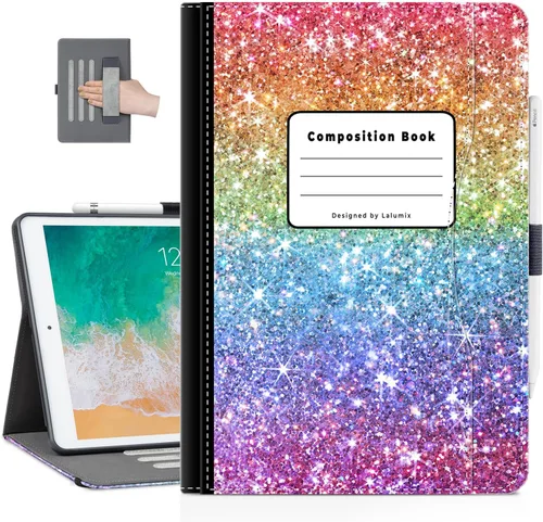 Miniatura 12 de Funda para iPad de 9ª generación, funda para iPad de 8ª generación, funda para iPad 10.2, funda protectora de visualización multiángulo, soporte