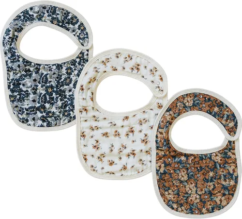 Miniatura 7 de Mebie Baby Babero de muselina de algodón, paquete de 3 baberos para eructos, escupir, baberos, baberos bandana para bebé niño o niña