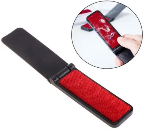 Miniatura 5 de GARASANI Paquete de 3 cepillos de plástico portátiles y plegables para ropa, removedor de pelo de mascotas, herramienta de limpieza manual para Negro