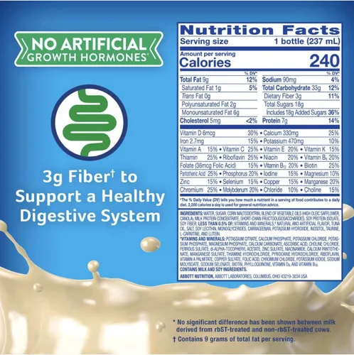 Miniatura 2 de Pediasure 1.5 Cal Complete Balanced Nutrition, vainilla con fibra - 8 onzas, 1 caja de 24