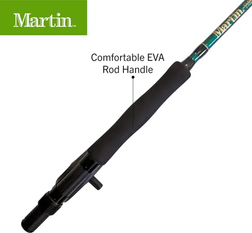 Miniatura 6 de Martin - Kit completo de pesca con mosca, caña de pescar con mosca de 3 piezas de 8 pies 5/6 de peso, carrete de control de borde tamaño 5/6