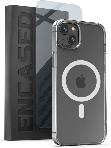 Miniatura 8 de ENCASED Funda magnética con protector de pantalla para iPhone 14 Plus de 6.7 pulgadas, compatible con MagSafe (transparente)