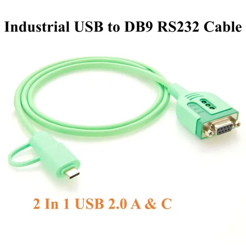 Miniatura 7 de FTDI Cable adaptador serie USB a RS232 DB9 con chipset FT232RNL Dual USB-A y USB-C a D-Sub 9Pin RS232 COM Cable convertidor para módem, escáner, DB9