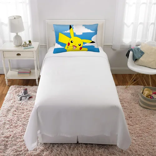 Miniatura 4 de Franco Ropa de cama para niños de microfibra súper suave, funda de almohada reversible, 20 x 30 pulgadas, Pokémon
