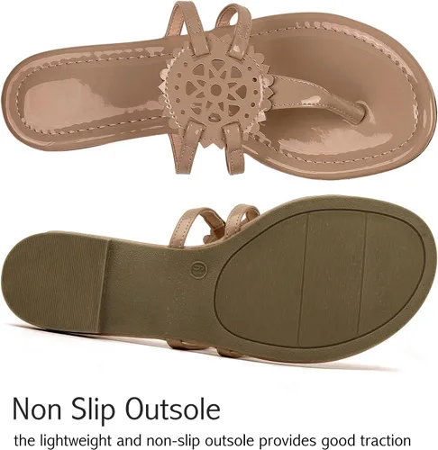 Miniatura 6 de katliu Sandalias Planas para Mujer, Sandalias de Tiras Cómodas, Sandalias de Vestir con Correa de Vestir