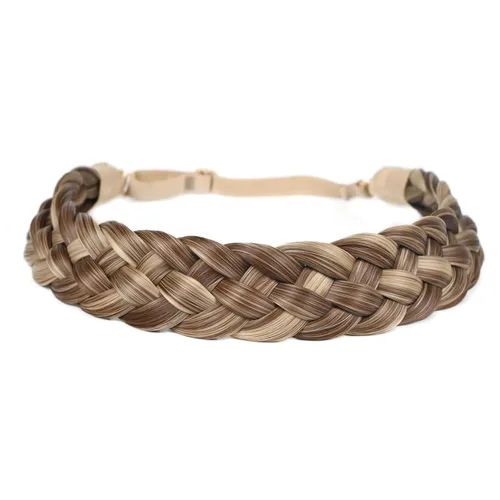 Miniatura 25 de Diadema de pelo sintético de 5 hebras trenzadas, clásicas, gruesas, anchas, trenzadas, elásticas, multicolor, accesorios de belleza para el cabello