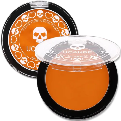 Miniatura 9 de UCANBE Base de maquillaje facial y corporal en crema negra, pintura de grasa profesional no tóxica, paleta de pintura facial para Halloween