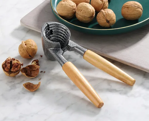 Miniatura 5 de New Star Foodservice 28234 Pecan y cascanueces resistentes con asas de madera Negro
