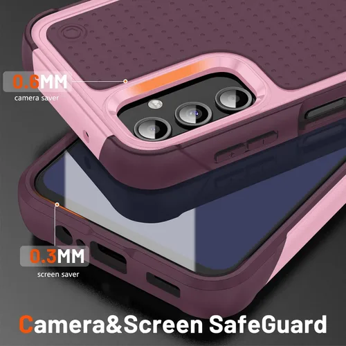 Miniatura 5 de Asuwish Funda protectora para Samsung Galaxy A14 5G con protector de pantalla de vidrio templado y accesorios de celda, protección de doble capa