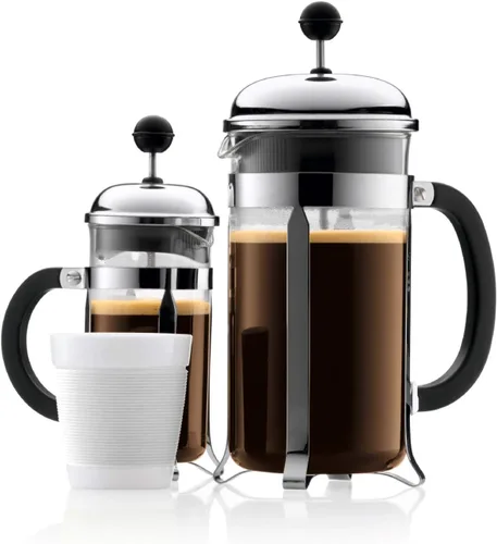 Miniatura 4 de Bodum Chambord French Press - Cafetera y tetera, 12 onzas, cromado y 11883-259US Melior - Hervidor de agua eléctrico de cuello de cisne, 27 onzas