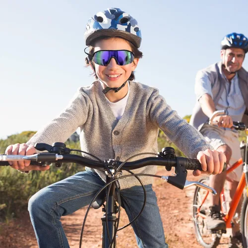 Miniatura 3 de MVPTGRS Gafas de sol de béisbol juveniles para niños y niñas de 8 a 14 años TR90 con marco para niños, gafas de sol deportivas para sóftbol