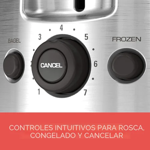 Miniatura 2 de BLACK+DECKER Tostadora de 2 rebanadas, TR1278BD, ranuras extra anchas, 7 configuraciones de tostado, 850 vatios, botones para pan congelado y Negro