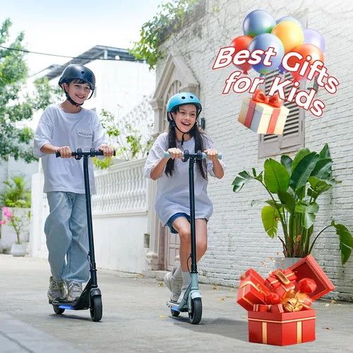 Miniatura 7 de Electric Scooter for Kids Ages 6-12, 150W Motor, Simple One-Button Control, 2 Safe Speeds (6/10 MPH), K2 Pro for 3 Speeds, Colorful Lights, Magnetic