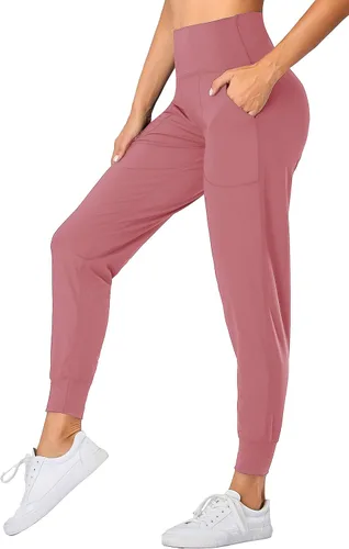 Miniatura 37 de Oalka - Pantalones deportivos para mujer, con cintura alta y bolsillos, para hacer deporte, yoga y entrenar