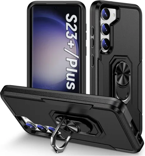 Miniatura 9 de Funda protectora diseñada para Galaxy S23 con soporte, a prueba de caídas militares, a prueba de golpes, a prueba de polvo, para Samsung S23, rosa