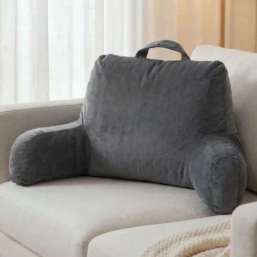 Miniatura 12 de NOONTIDE - Almohada de lectura para adultos sentados en la cama: almohada grande para la espalda con rollo de cuello desmontable y cojín individual