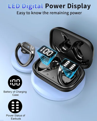 Miniatura 2 de Auriculares inalámbricos, Bluetooth 5.4 2026 deportivos, auriculares Bluetooth con micrófono ENC con cancelación de ruido, auriculares inalámbricos