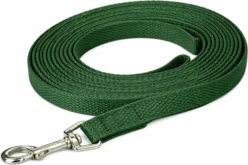 Miniatura 17 de Correa de entrenamiento para perros de algodón, 6 pies, verde