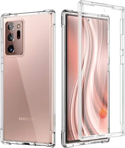 SURITCH Funda transparente para Samsung Galaxy Note 20 Ultra (solamente) de 6.9 pulgadas, [protector de pantalla integrado], protección de cuerpo