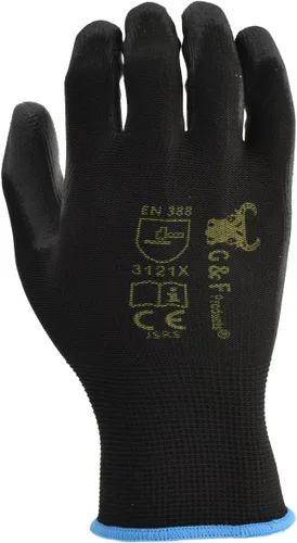 Miniatura 4 de G & F - Guantes de trabajo para hombre, agarre ligero, revestimiento de poliuretano, compatibles con pantalla táctil, flexibles y transpirables