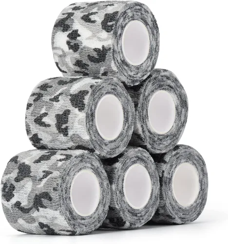Miniatura 16 de Cinta envolvente autoadhesiva de camuflaje para protección de 5 cm x 4,5 m. Cinta de camuflaje discreta de tela no tejida. Vendaje elástico