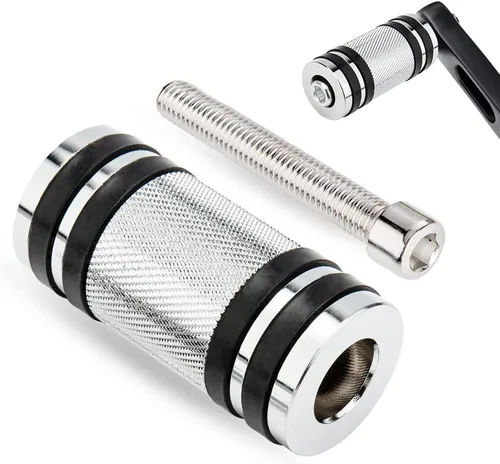 Miniatura 9 de Clavija de Cambio Palanca de Cambio de Motocicleta CNC Billet Negra Reposapiés Compatible con Harley Dyna Sportster Softail Street Road Glide Negro-a