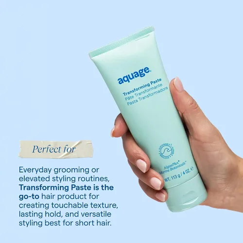 Miniatura 4 de Aquage Transforming Paste - Pasta texturizadora para el cabello para mujeres y hombres, crema de peinado mate con sujeción flexible y definición