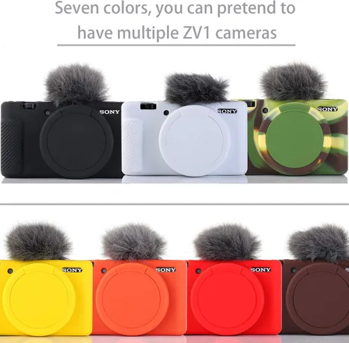 Miniatura 5 de Pocoukate Funda para cámara Sony ZV-1, ZV1, funda para cámara digital, antiarañazos, ajuste delgado, suave, con protector de pantalla para Sony ZV-1