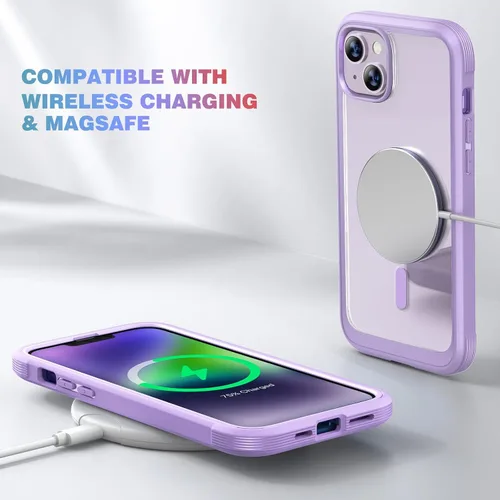 Miniatura 203 de Diaclara Funda diseñada para iPhone 16, mejorada [protección completa de la cámara], carcasa resistente de cuerpo completo con protector de pantalla