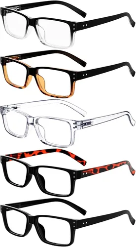 Miniatura 15 de Eyekepper Paquete de 7 lentes de lectura con bloqueo de luz azul para hombres +1.50 Bloqueador de luz azul b40 – 7 pares