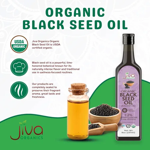 Miniatura 3 de Aceite orgánico de semillas negras de 8 onzas, prensado en frío, timoquinona probada en laboratorio 1.5-2%, sin refinar, certificado por USDA