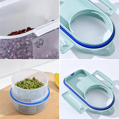 Miniatura 4 de Dispensadores de cereales Envases de harina de soja Caja de almacenamiento de arroz Dispensador de cereales Dispensador hermético Recipientes