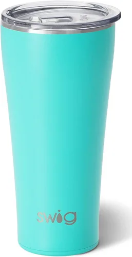 Miniatura 28 de Swig Life - Vaso aislante de 22 onzas, vaso de viaje para café con tapa, taza de viaje para café apta para portavasos, acero inoxidable (Aqua)