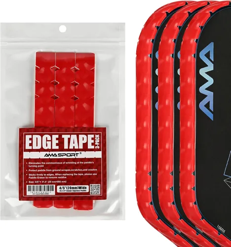 Miniatura 46 de PICKLETECH Cinta de protección de pala de pickleball – Protector de borde de cabeza de paleta – Cinta de protección de borde de raqueta ajuste