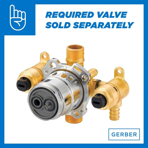 Miniatura 3 de Gerber Plumbing Vaughn Grifo romano de dos manijas para bañera Negro satinado