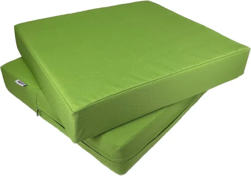 Miniatura 14 de Paquete de 2 cojines de plataforma de espuma viscoelástica para exteriores de 23 x 23 x 5 pulgadas con funda interna impermeable para muebles