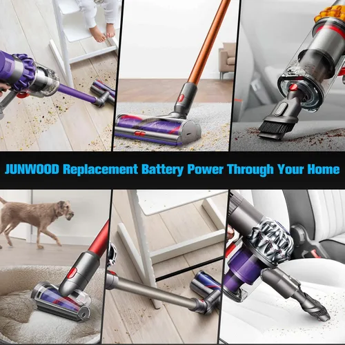 Miniatura 9 de Batería de repuesto mejorada de 10000 mAh 21.6 V 229687 para Dyson V7 batería con pantalla LCD compatible con 225403 SV11 V7 Animal Motorhead