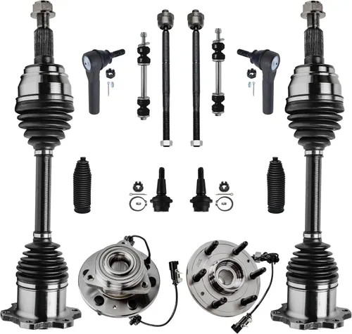 Miniatura 80 de Detroit Axle - Kit de nudillos de dirección delantera izquierda para Ford Edge Lincoln MKX 07-10, cojinete de rueda del lado del conductor, nudillo