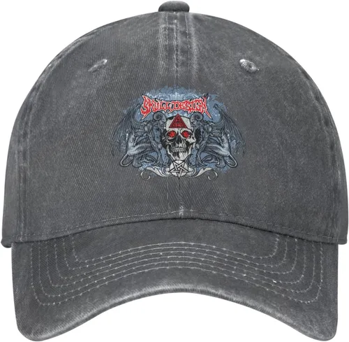 Miniatura 2 de Cowboy Hat Trendy Hats for Man and Women Djustable Four Season Outdoor Baseball Cap of Hell Skull with Angel Deep Heather