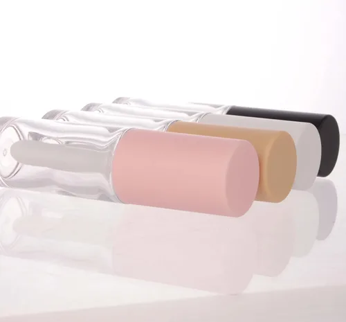 Miniatura 8 de COSIDEA 15 tubos vacíos de PETG grandes doe foot Wand Lip Gloss Tubes de 0.3 fl oz 0.33 oz tubo de brillo de labios nude con aplicador de cepillo