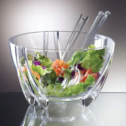 Miniatura 3 de Prodyne - Ensaladera de acrílico sobre hielera y utensilios para servir