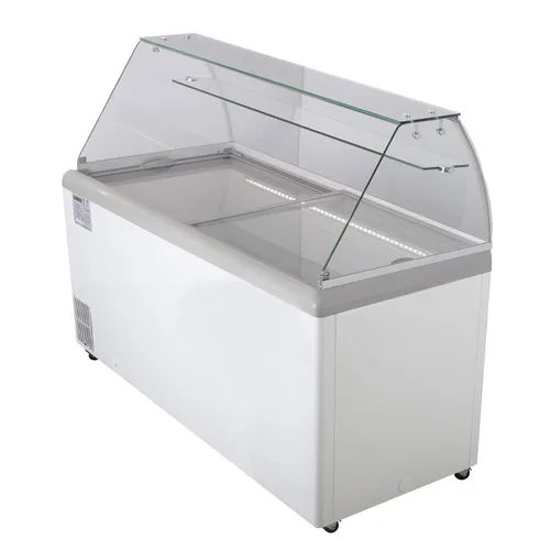 Miniatura 3 de Maxx Cold MXDC-12 - Congelador comercial de helados con vidrio curvo, capacidad para hasta veintidós (22) tinas de sabor, 70 pulgadas, color blanco