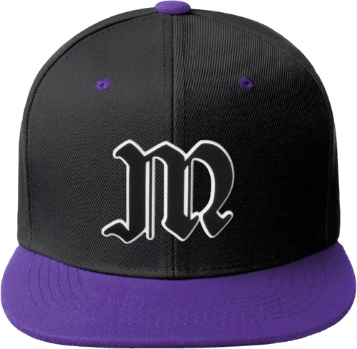 Miniatura 234 de Daxton Gorra clásica con visera de billete plano con letras del alfabeto inglés antiguo de la A a la Z