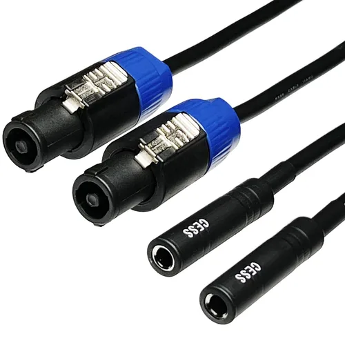 Miniatura 3 de CNCESS CESS-025 1/4 TS hembra a Speakon Cables de altavoz - Adaptador Speakon a conector mono de 0.250 in - Adaptador de enchufe de altavoz 1/4