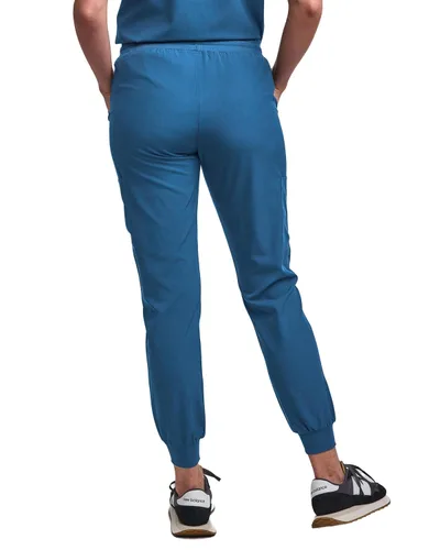 Miniatura 23 de Green Town Conjunto de ropa quirúrgica para mujer, pantalón deportivo y parte superior con cuello en V, 5 bolsillos, cintura de yoga, uniforme