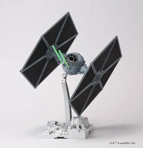 Miniatura 4 de Revell (Bandai Original) 01201 Star Wars TIE Fighter 1:72 a escala 1:72 sin construir/pre-colorear/clip (sin pegamento) kit de modelo de plástico