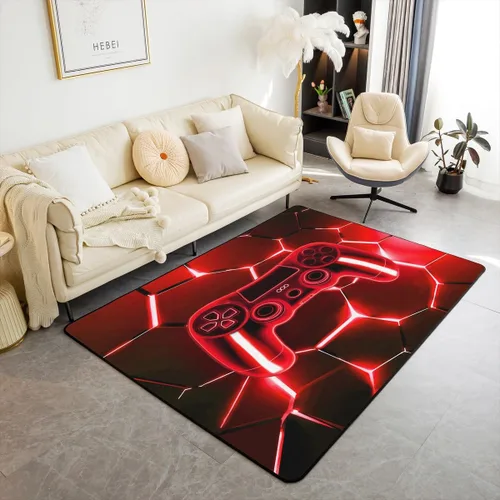 Miniatura 14 de Feelyou Alfombra de sala de estar, 3 x 5 pies, diseño geométrico para niños, diseño moderno a rayas, para interiores, antideslizante, con diseño