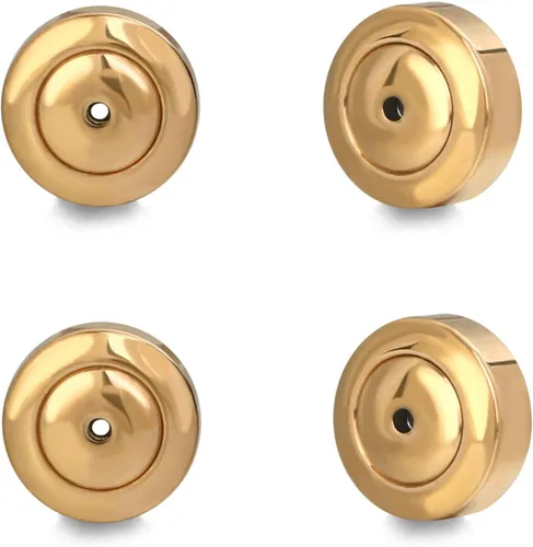 Respaldos de Aretes de Oro, Respaldos de Aretes Grandes – 4 Piezas Repuestos de Aretes Perforados de Oro de 18K para Orejas Caídas Aretes Pesados,