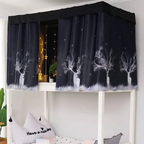 Miniatura 16 de JIAHG - Cortinas para cama individual para alumnos, para cama individual, tienda de campaña, cortinas, mosquiteras, tela opaca, protección contra