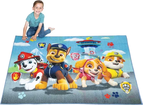Miniatura 5 de Franco Juego de edredón y sábanas súper suaves con funda, 7 piezas, tamaño matrimonial, Paw Patrol para habitación de los niños, alfombra